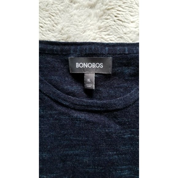 Bonobos 100% Extra Fine Merino Wool Blue Crew Neck - Picture 3 of 8